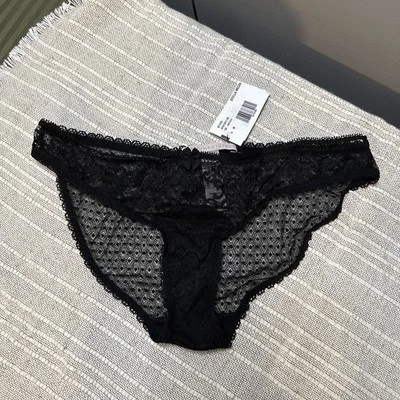 NUEVO CON ETIQUETAS Stella McCartney bragas estilo bikini encaje negro medio Foto 1 de 3