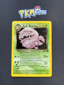 Juego de cartas coleccionables Pokémon Dark Weezing Team Rocket 14/82 Swirl Holo raro LP. - Imagen 1 de 5