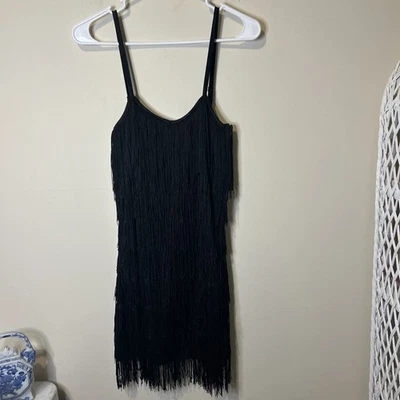 Dreamgirl Dress Women’s Small Flapper Gatsby Fringe  Halloween Black Costume 20s - Image 1 of 4