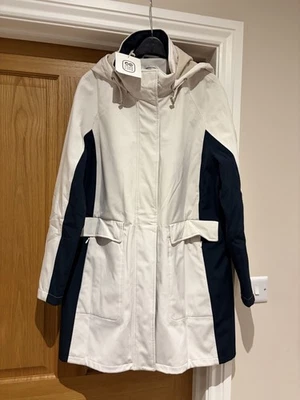 Cape Cove The Waterproof Shelter Coat Size M UK 12 14 Navy Cream BNWT RRP £249 - Image 1 of 4