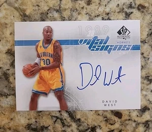 David West 2008-09 SP Authentic Vital Signs Signed Autograph Auto #VS-DW Hornets - Picture 1 of 6