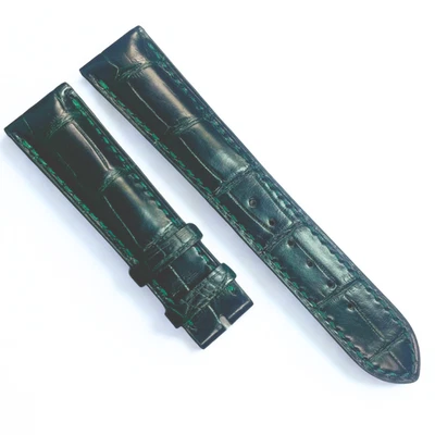 Genuine Quality Patek Philippe Green Leather Watch Band -21mm x 16mm | No Buckle - Image 1 of 2