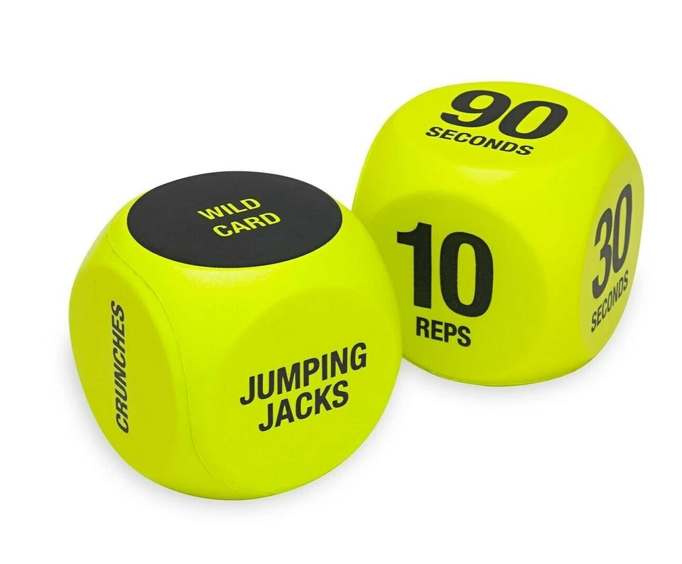 Ignite SPRI 6 Sided 2 X Exercise Dice Travel Bag Professional Durability