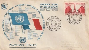 1951 France FDC cover United Nations - Picture 1 of 2