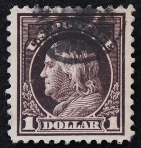 U.S. Used Stamp Scott #518 $1 Franklin. XF - Superb. Face-Free Cancel. A Gem! - Picture 1 of 2