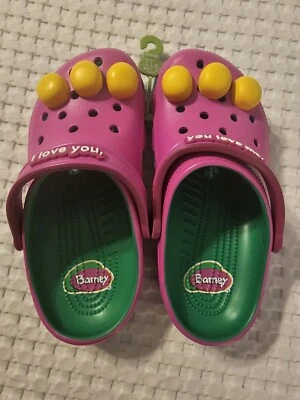 Zuecos clásicos Crocs Barney niños talla J3 zapatos niños zapatos cómodos nuevos con etiquetas Foto 1 de 4