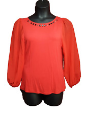 Vince Camuto Top Blouse Victorian Fash Rosey Flush Women's Size M  BHFO NWT 