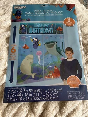 Disney Finding Dory & Nemo Kit de Decoración de Pared Cumpleaños Fiesta Escena Setters NUEVO Foto 1 de 2