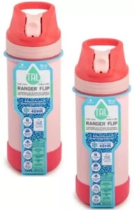 2 Pack - TAL Ranger Flip Up Pink Stainless Steel Ranger Straw Water Bottle 18oz - Picture 1 of 8