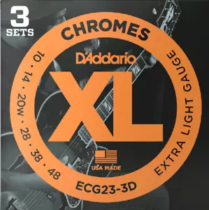 D'Addario EKG23-3D 10-48 Chrom flach gewickelt Jazz X leichte Gitarrensaiten EKG23 - Bild 1 von 15