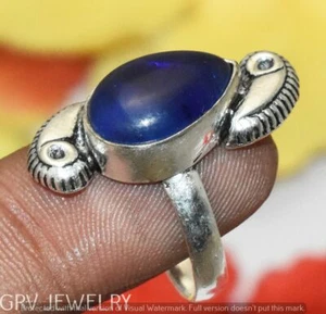 Tanzanite Quartz Gemstone Ring 925 Silver Overlay Us Size 7.5" U295-E132 - Picture 1 of 1