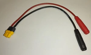 XT60H-Buchse auf 4mm Bananenbuchse Ladekabel Adapter AWG14 - Picture 1 of 13