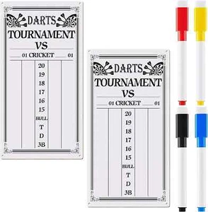 Juexica 2 Pieces Dart Scoreboard Dry Erase Score multi-color - Picture 1 of 6