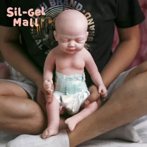 18.5"Realistic Cute Newborn Girl Handmake Platinum Silicone Reborn Baby Dolls US - Picture 1 of 12