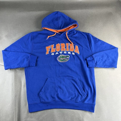 Florida Gators Jacket XL Blue Men Colosseum NCAA Pullover Hoodie Used Runs Small Cover