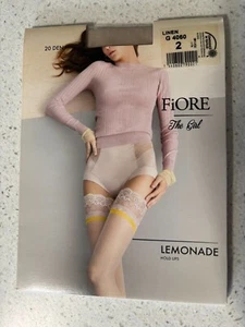 FIORE Lemonade STAY UP Thigh High Stockings Fine European SIZE Sm (2) 20 DEN - Picture 1 of 2