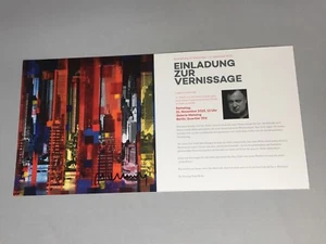 ILIYA ZHELEV arte di persona 2015 cartolina galleria firmata 20x20 autografo + foto - Foto 1 di 4