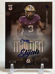 ELIJAH MOLDEN /50 RC Rookie Autograph Blue 2021 Panini Luminance #136 Titans LA - Picture 1 of 6