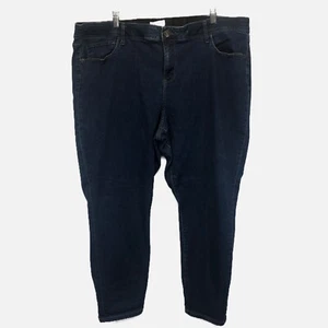 AVA & VIV Denim Blue Jeans Straight Cut Stretch Women's Plus Size: 24W Inseam 27 - Picture 1 of 6