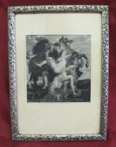 ANTIQUE 19C. LITHOGRAPHY PAINTING - Picture 1 of 6