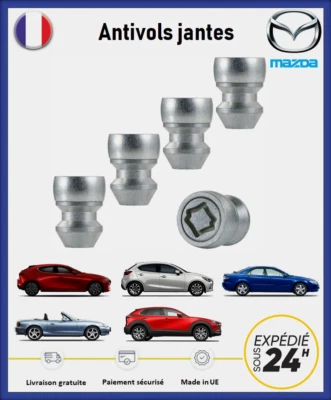 Muttern Diebstahschutzsystem für Räder Mazda (4 + 2 Hülse ) Foto 1 de 4