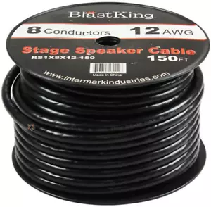 Cable de altavoz de 8 conductores Blastking RS1X8X12-150 150 pies 12 AWG cobre aluminio - Imagen 1 de 2