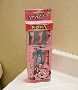 Süße KinderZahnbürste Mädchen Angry Bird 3er Pack weiche Bürste Saugnapf Unterteile Neu im Karton - Bild 1 von 2