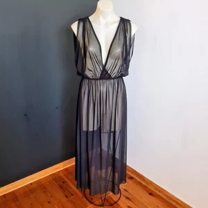 Women's size S 'GLASSONS' Gorgeous black mesh midi dress cover up - EUC - Picture 1 of 6