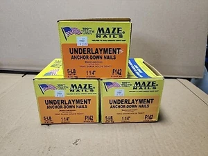 Maze 1-1/4" Underlayment Ring Shank Nails 15 lbs Total - Picture 1 of 2