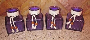 Lot of 4 Beautiful Purple Bottles 3.5" tall - Picture 1 of 3