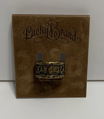 Anillo en relieve Lucky Brand “Peace”, talla 7 Foto 1 de 2