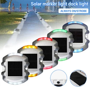 Solar Driveway Lights Deck Lights Solar Dock LED Safety Light for Pathway Lot - Picture 1 of 17