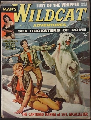 Man's Wildcat Adventures Pulp Adventure Men's Magazine October 1959 - Image 1 of 4