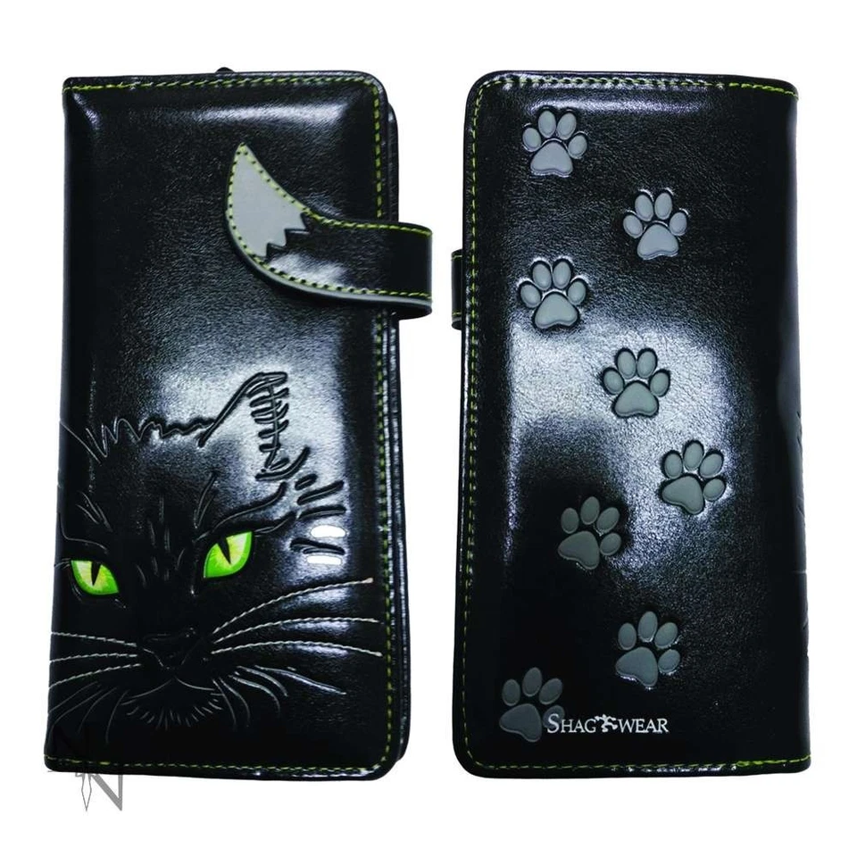 Nemesis Now Lucky Cat Purse 19cm Black PU 18.5cm
