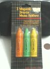 Vintage 3 Piece Crayon Magnetic Memo Holders