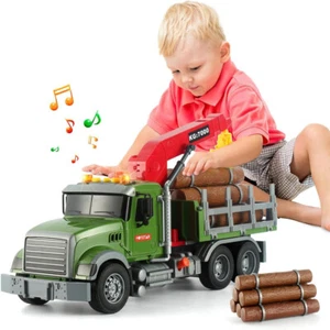 2-in-1 Holztransport-LKW Anhänger Spielzeugset 1:18 geeignet für Jungen ab DHL - Bild 1 von 19