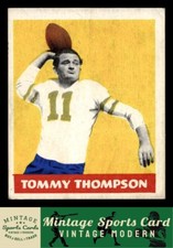 1948 Leaf - Tommy Thompson - #9 "Yellow Jersey Number" Philadelphia Eagles