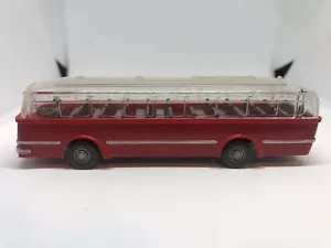 Wiking HO 1/87 Büssing Trambus Red with Transparent Roof - Vintage 1960-1968 - Picture 1 of 7
