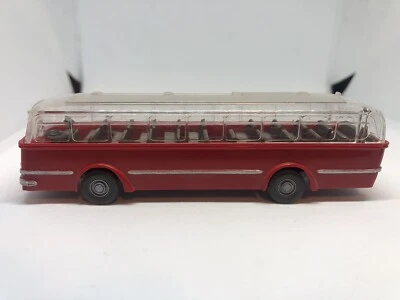 Trambus Wiking HO 1/87 Büssing rojo con techo transparente - vintage 1960-1968 Foto 1 de 4