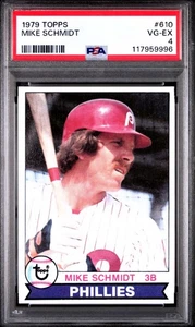 1979 Topps Mike Schmidt #610 HOF Phillies PSA 4 VG-EX (UNDERGRADED) *GLEECARDS* - Picture 1 of 11