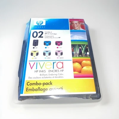 HP Invent 02 VIVERA 6 Ink Cartridges Combo-Pack Photosmart EXPIRED January 2009 - Image 1 of 2