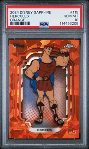 2024 Topps Chrome Disney Sapphire #115 Hercules Orange /25 PSA 10 GEM MINT - Picture 1 of 2