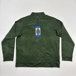Kirkland Signature Men’s Performance Quarter Zip, Camo Green Large - Picture 1 of 3