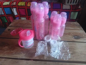 Ultimate Pink Anti-Colic Baby Bottle Set - Includes Sippy Spout NEW without box - Picture 1 of 1