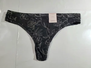 AUDEN Mujer Tanga Negro L (12-14) Floral Nueva Mezcla Algodón - Imagen 1 de 6
