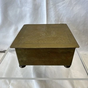 1880s Antique Art Nouveau Hammered Copper Cigarette Box WNF #17 - Picture 1 of 11