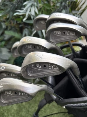 Polished Ping Eye 2 + Black Dot Irons Golf Irons Club Set 3-W New Grips Eye2 - Image 1 of 4