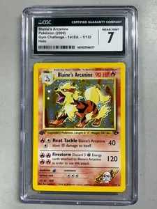 Pokemon Blaine's Arcanine Gym Challenge 1. Edition Holo #1 CGC 7 Near Mint - Bild 1 von 4