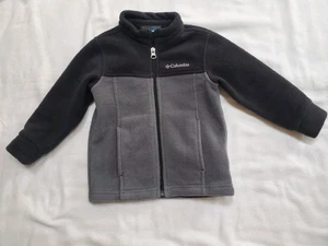 Columbia Boys Toddler 18-24 Months Full Zip Black Gray Fleece Jacket - Picture 1 of 8