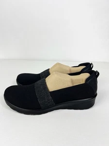 Bzees Gracie Slip On Black Metallic Band Womens Size 11 Comfort - New - Picture 1 of 6